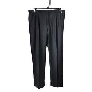 Tuxedo Pants Mens  37L Black Adjustable Waist Side Buckle‎ Satin Stripe